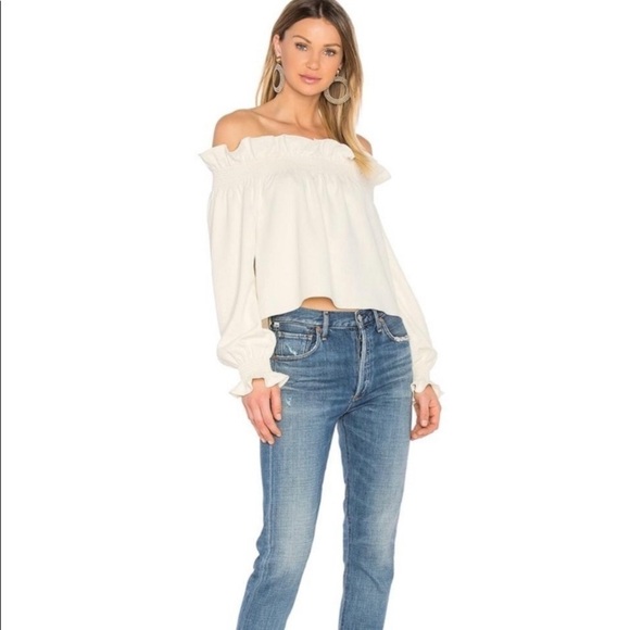 Diane von Furstenberg Georgie Off the Shoulder Top - Picture 1 of 12